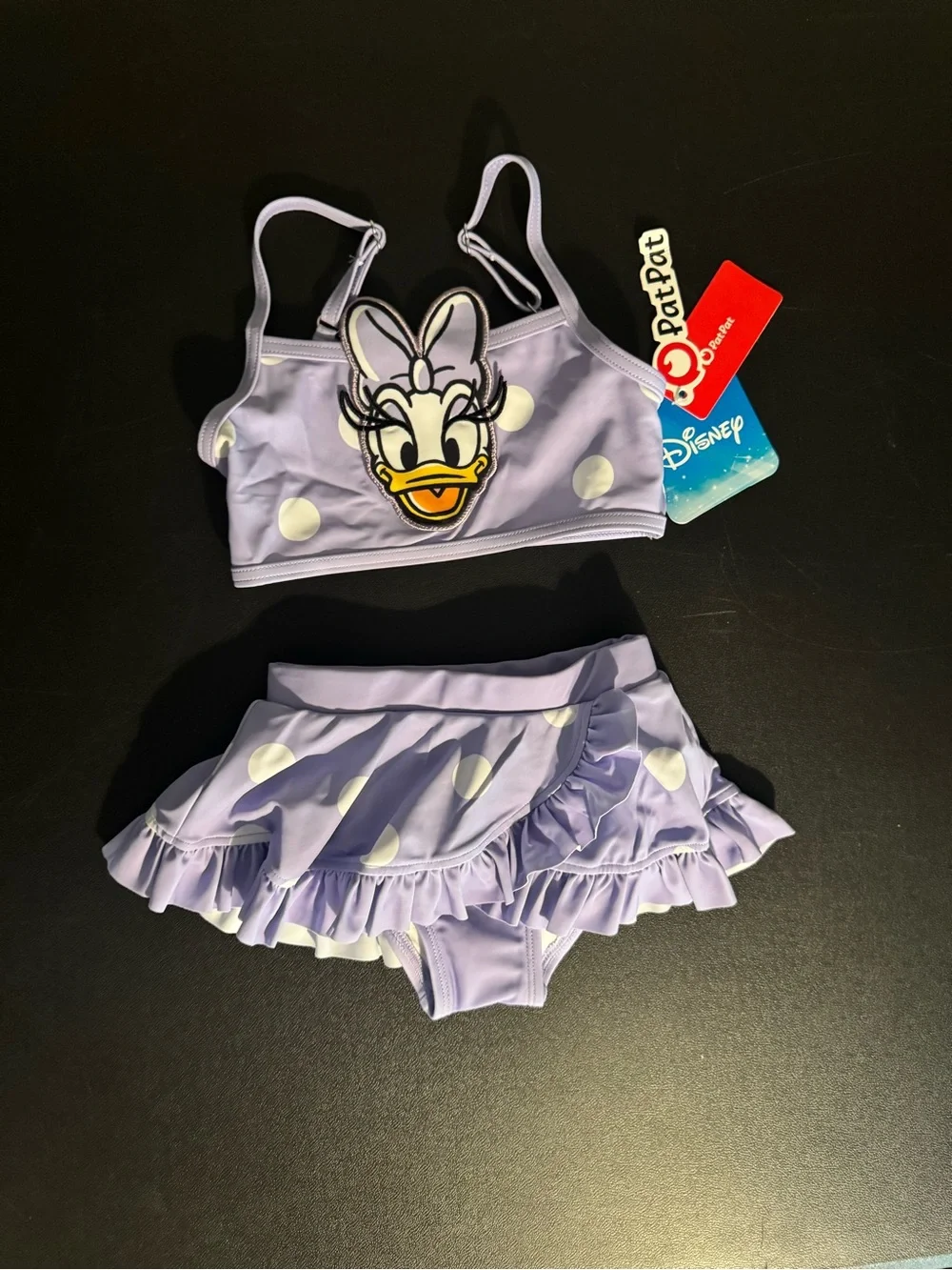 PatPat, Disney Daisy Duck, Girl’s 9M-12M, two-piece tankini swimsuit. New.